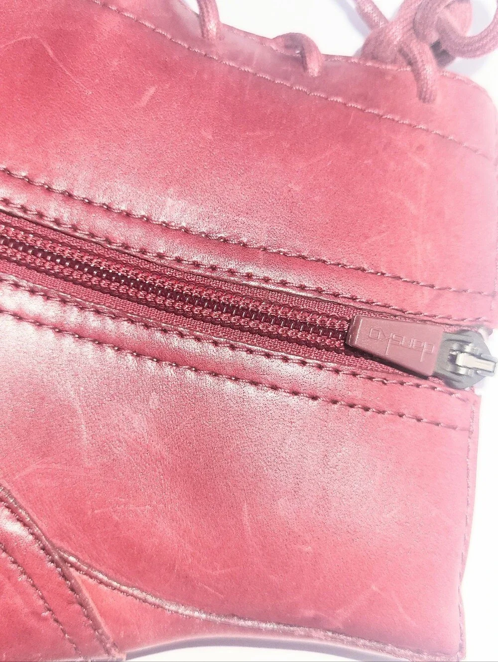 Dansko Ames Red Leather Ankle Boot Casual Combat Boot Size 39 Or 8.5 - 9 US - Picture 13 of 16